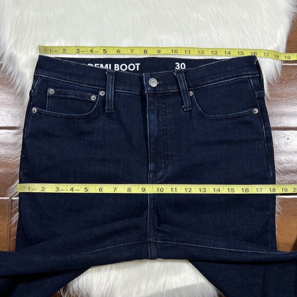 J. Crew Size 30 Rinse Wash Brushed Back Slim Demi Boot Cut Denim Jeans BN042 - Picture 3 of 9